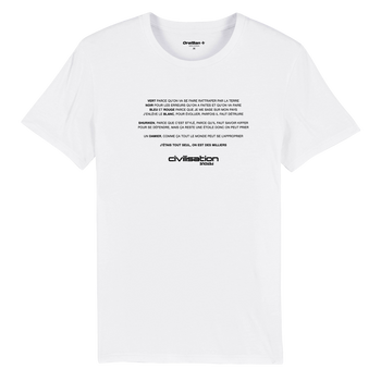 T-shirt blanc Texte