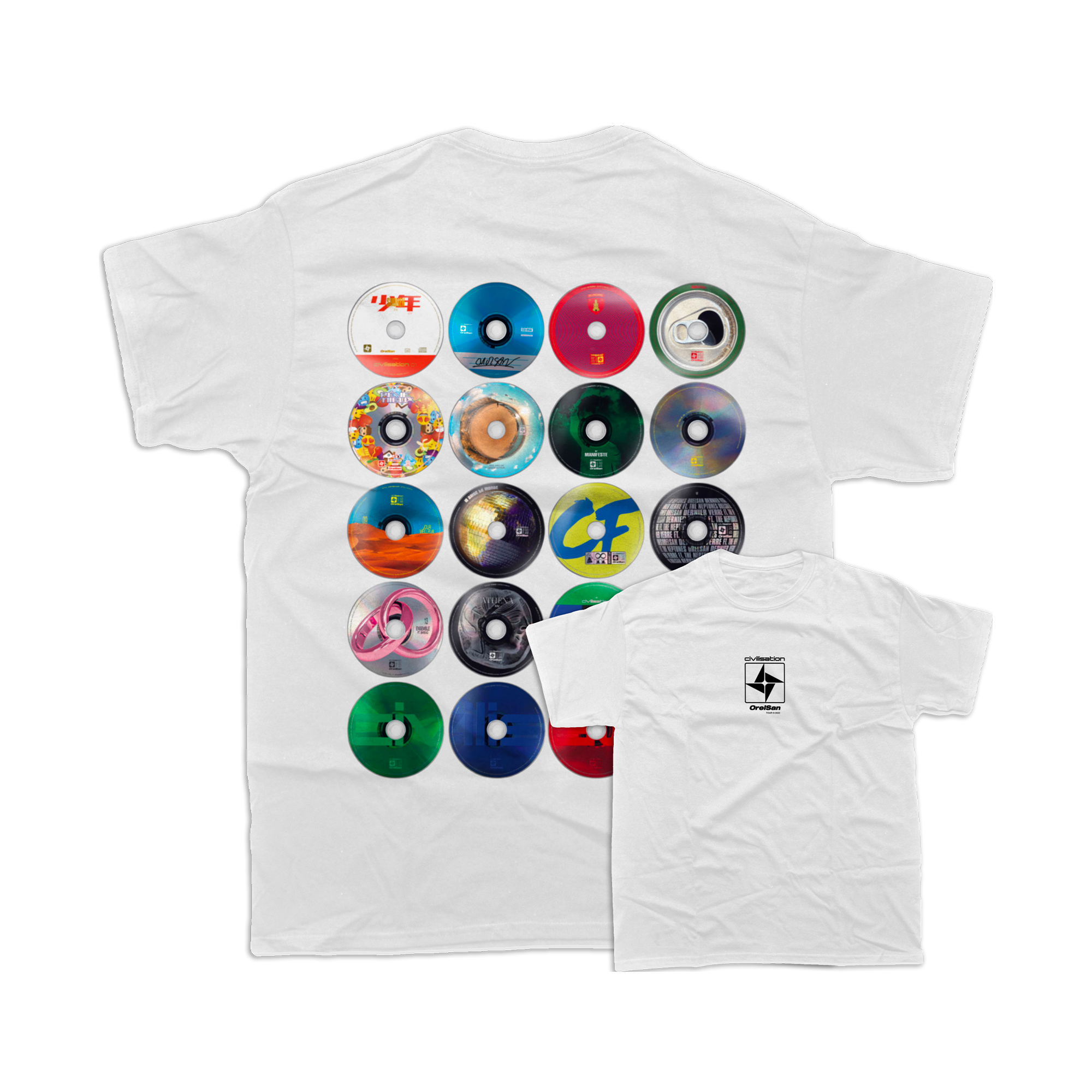 T-shirt CD blanc