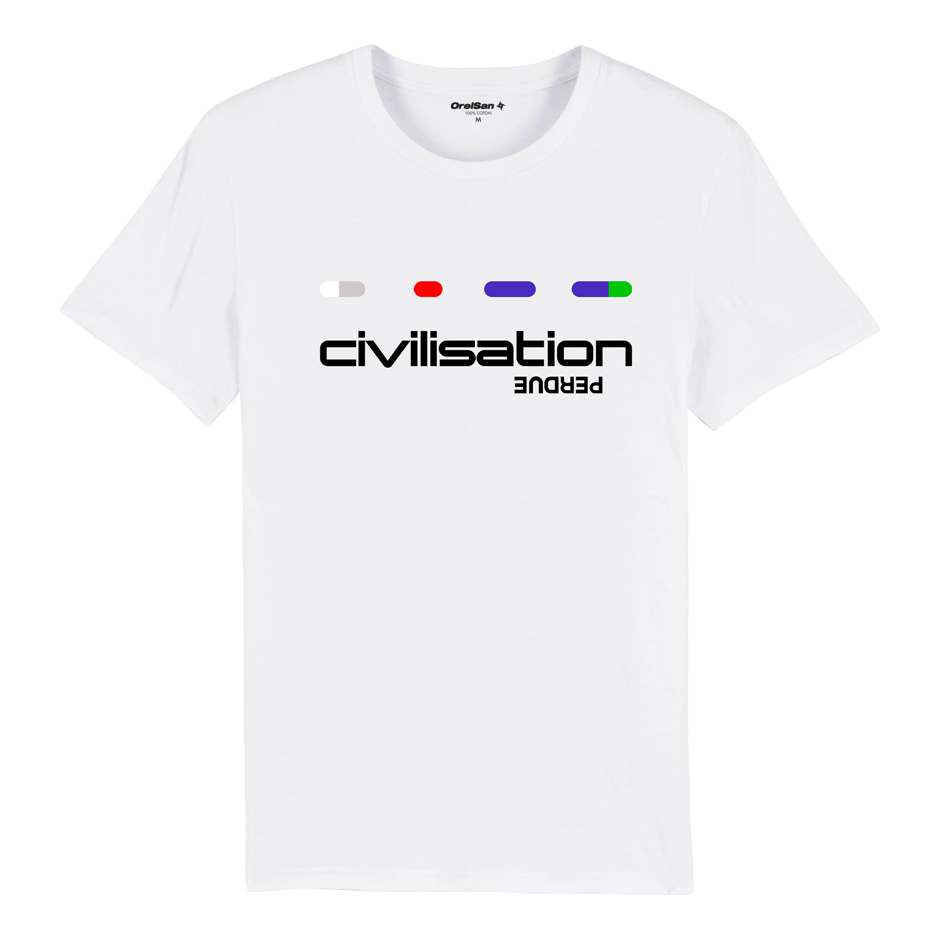 T-shirt Blanc Civilisation Perdue