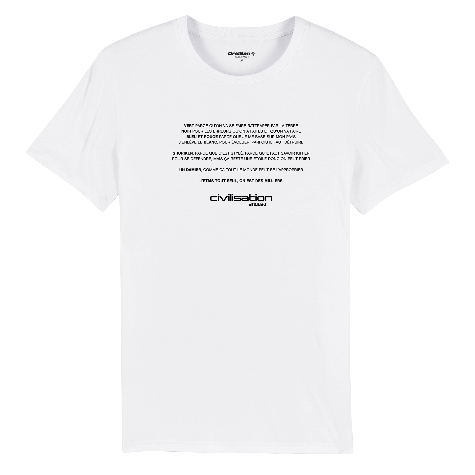 T-shirt blanc Texte