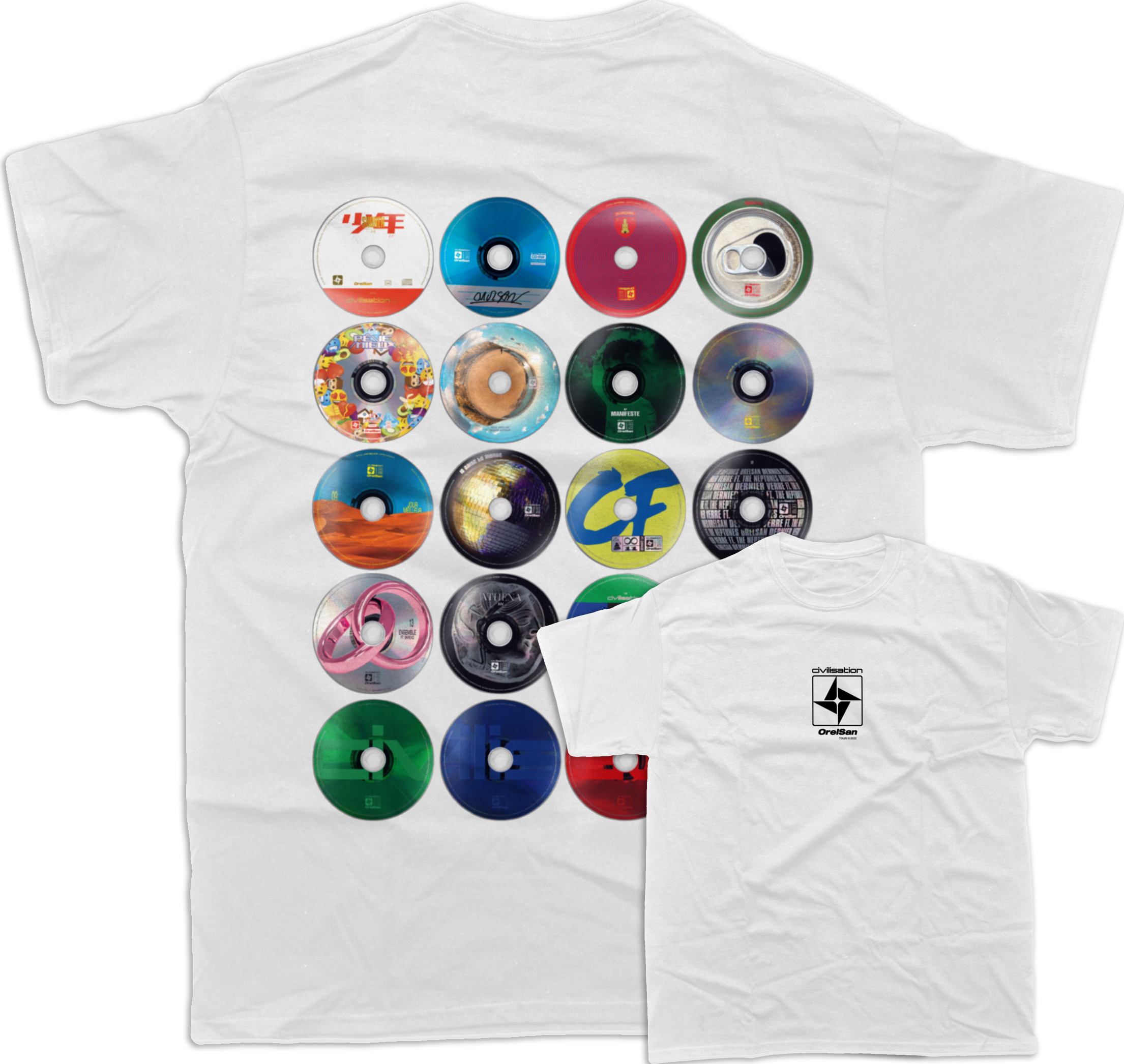 T-shirt CD blanc