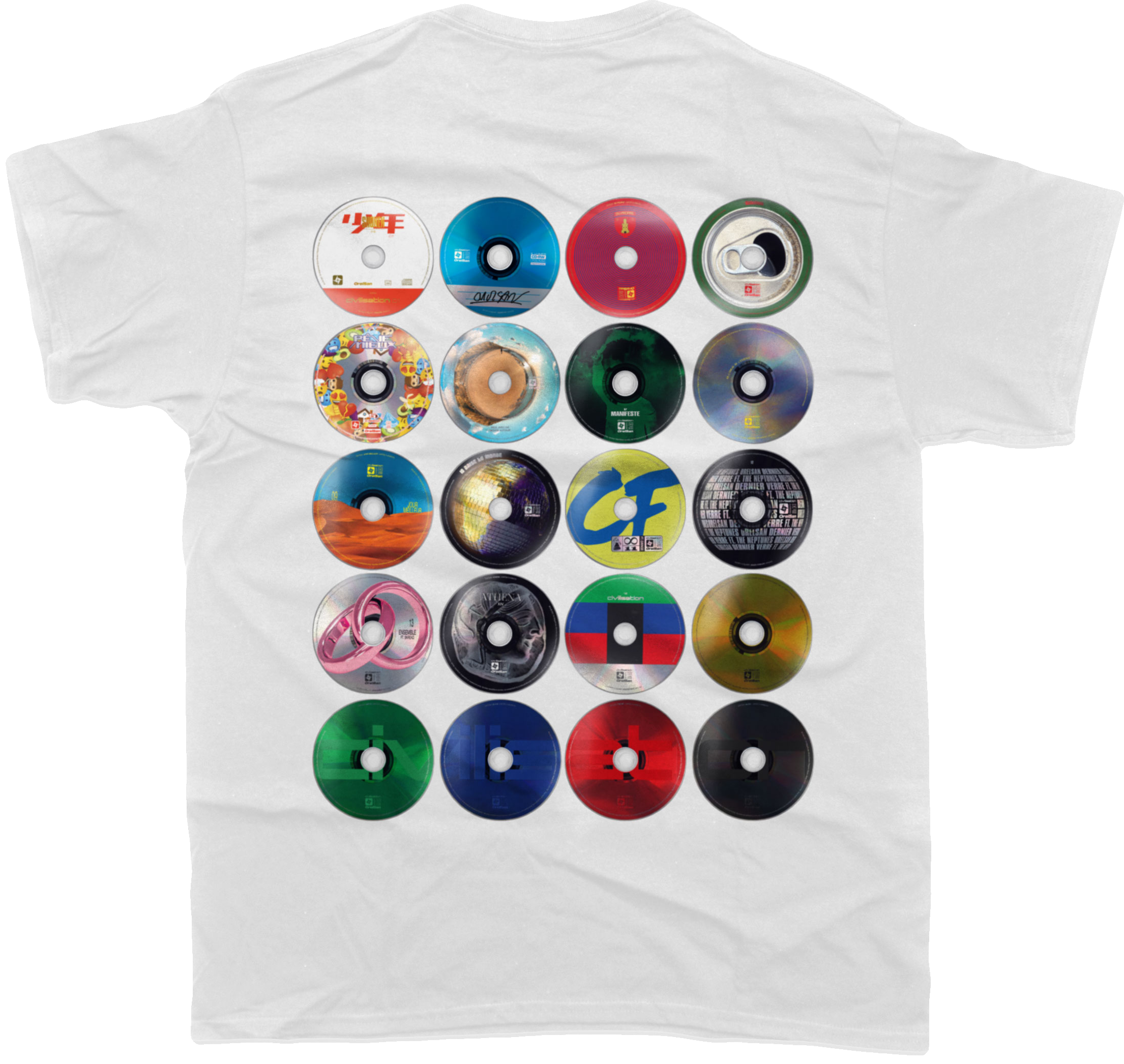 T-shirt CD blanc